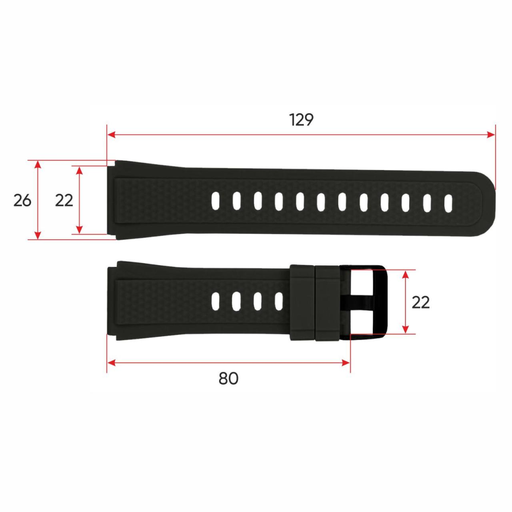 Ремінець для смарт годинника K55 Black