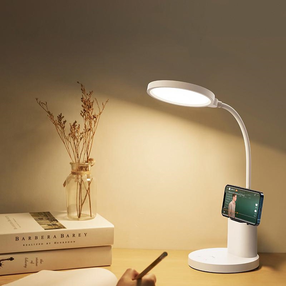 Настольная USB LED лампа Remax RT-E815 гибкая с аккумулятором белая