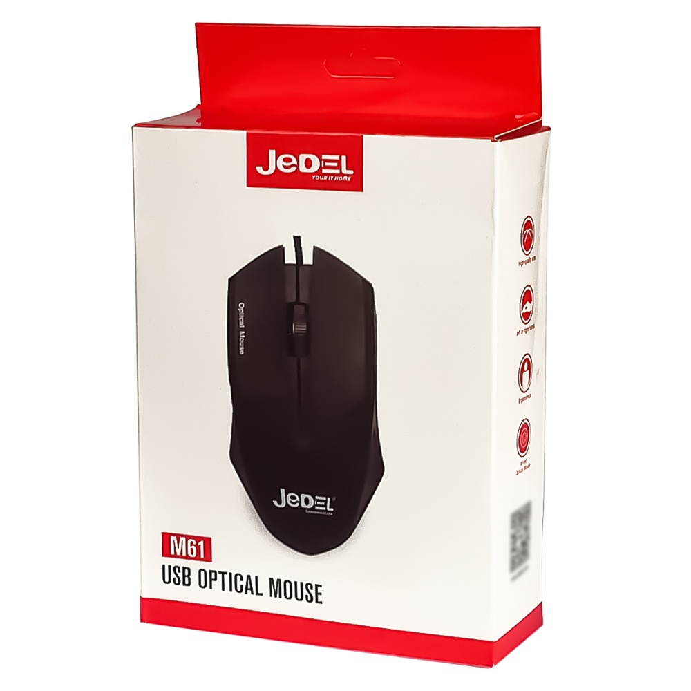 Мышь Jedel M61 1000 DPI черная