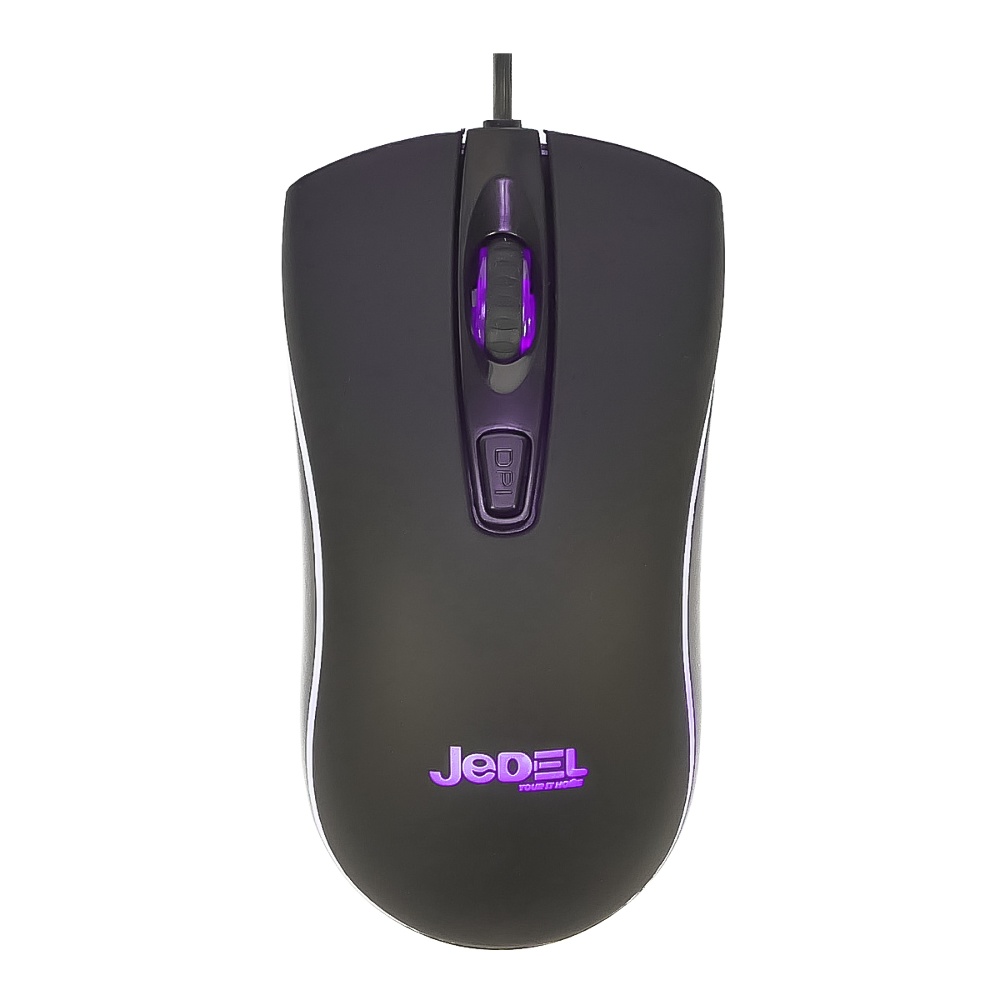 Мышь Jedel M80 1600 DPI с RGB подсветкой черная