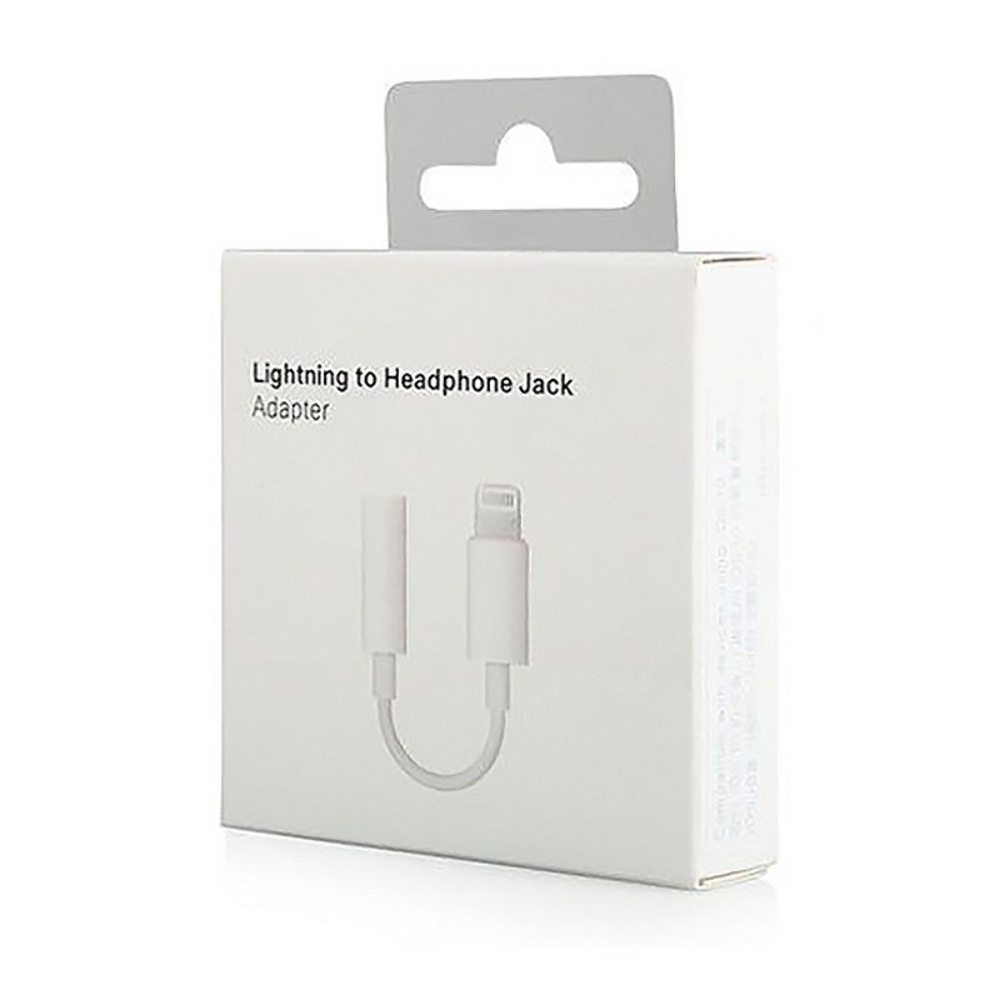 Переходник для Apple Lightning - TRRS 3.5 (F) 0.1m белый (работает без блютуза)