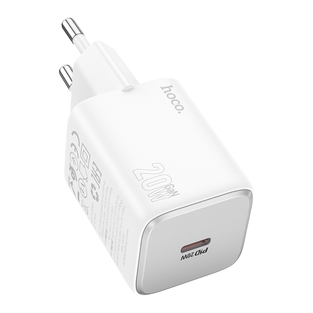 Сетевое зарядное устройство Hoco N40 Type-C PD 20W white