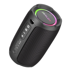 Портативная Bluetooth колонка ZEALOT S49 с LED подсветкой black