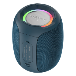 Портативная Bluetooth колонка ZEALOT S53 TWS с LED подсветкой blue