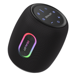 Портативная Bluetooth колонка ZEALOT S64 TWS с LED подсветкой black
