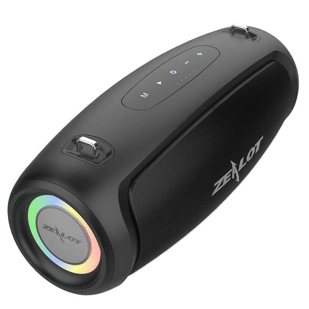 Портативная Bluetooth колонка ZEALOT S37L с LED подсветкой black