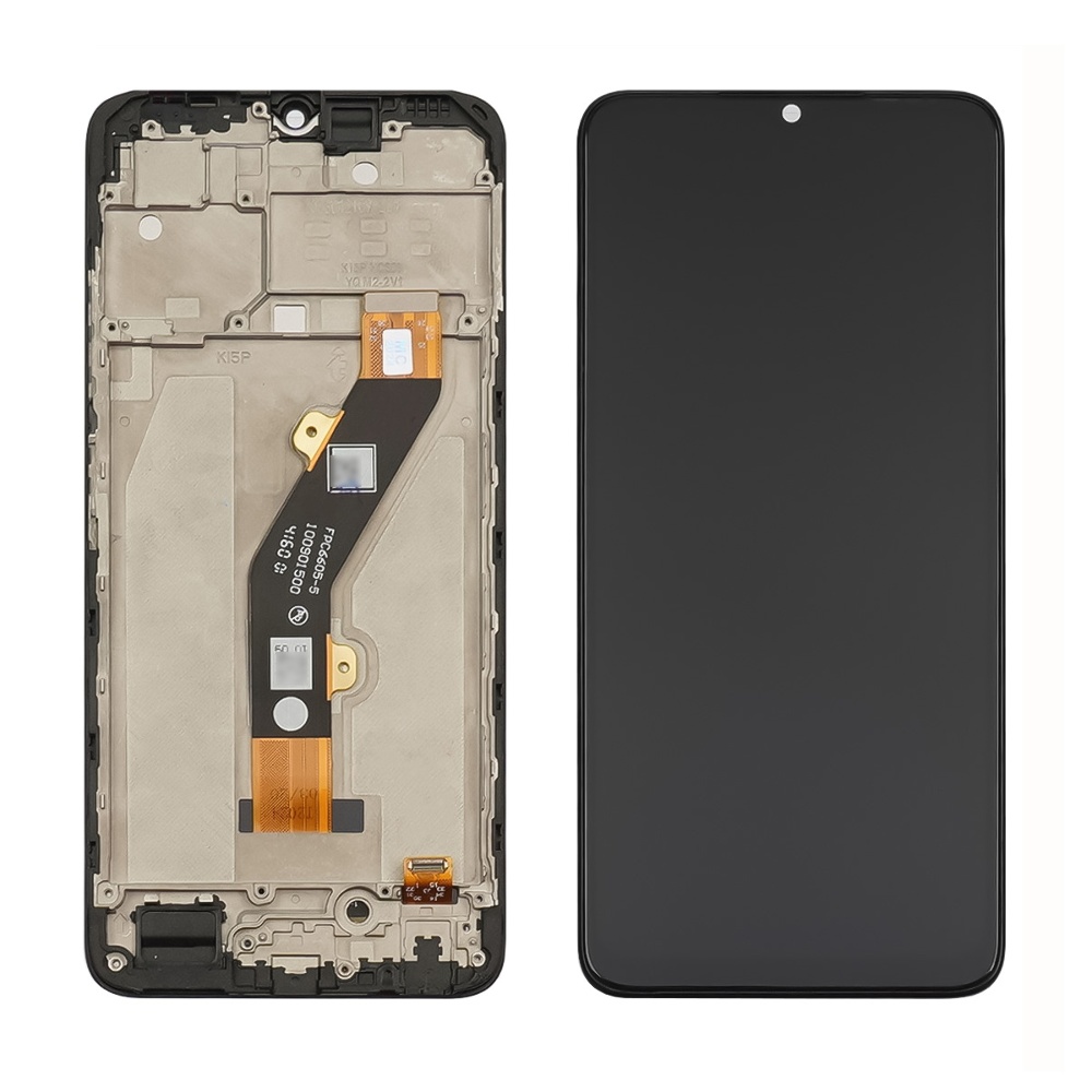 Дисплей для TECNO Spark 10 (KI5q)/ 10C (KI5k) с чёрным тачскрином и корпусной рамкой