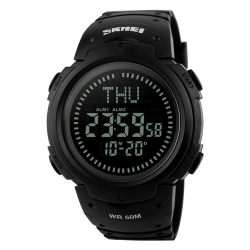 Skmei 1231BK All Black Smart Watch + Compass Skmei 1231BK All Black Smart Watch + Compass