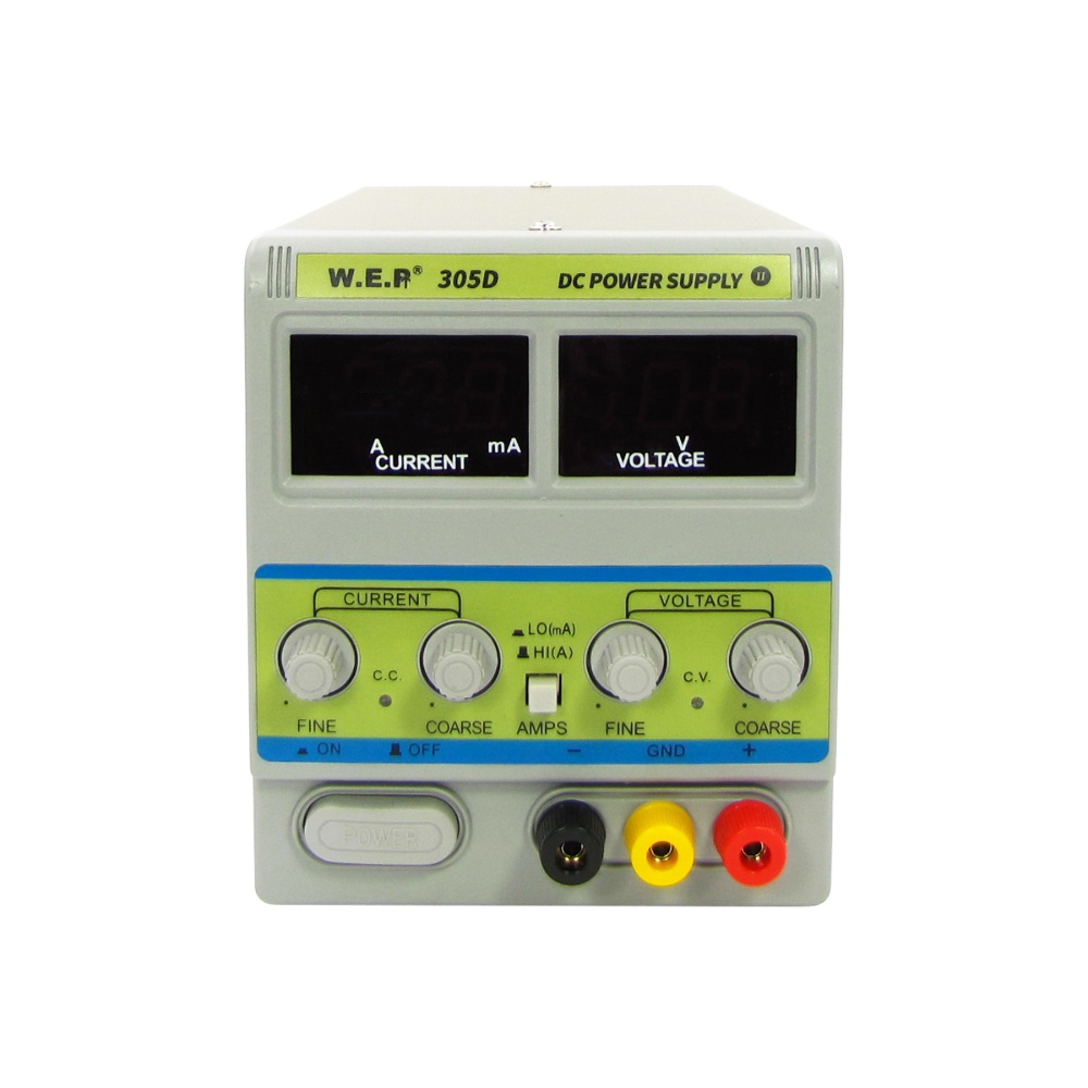 Блок питания лабораторный WEP PS-305D-II с переключателем Hi (A)/Lo (mA) 30V 5A цифровая индикация