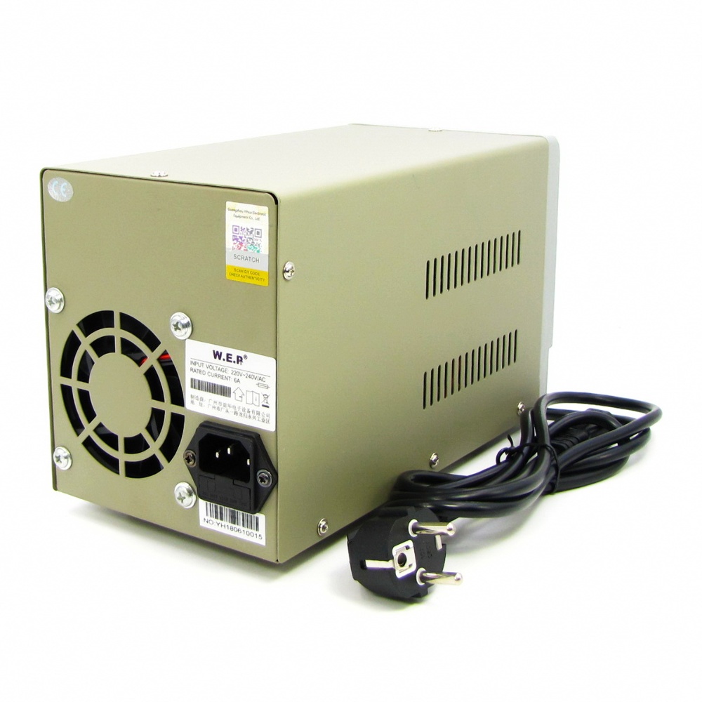 Блок питания лабораторный WEP PS-305D-II с переключателем Hi (A)/Lo (mA) 30V 5A цифровая индикация