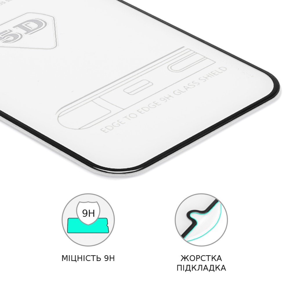 Защитное стекло для Apple iPhone X/ XS/ 11 Pro (0.3 мм, 5D чёрное) ТОП