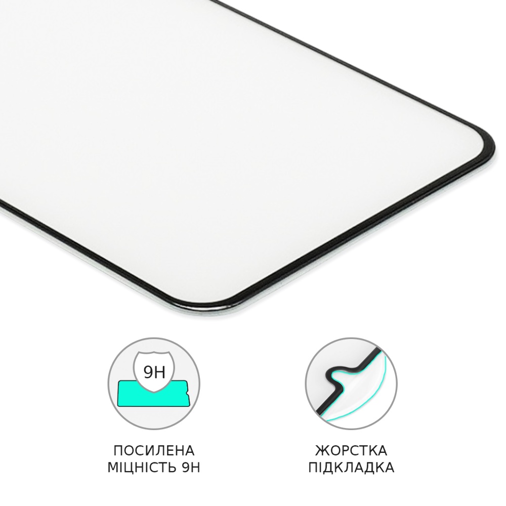 Защитное стекло для Samsung A305/ A307/ A505/ A407 A30/ A50/ A30s/ A40s (0.3 мм, 4D ARC чёрное) Люкс