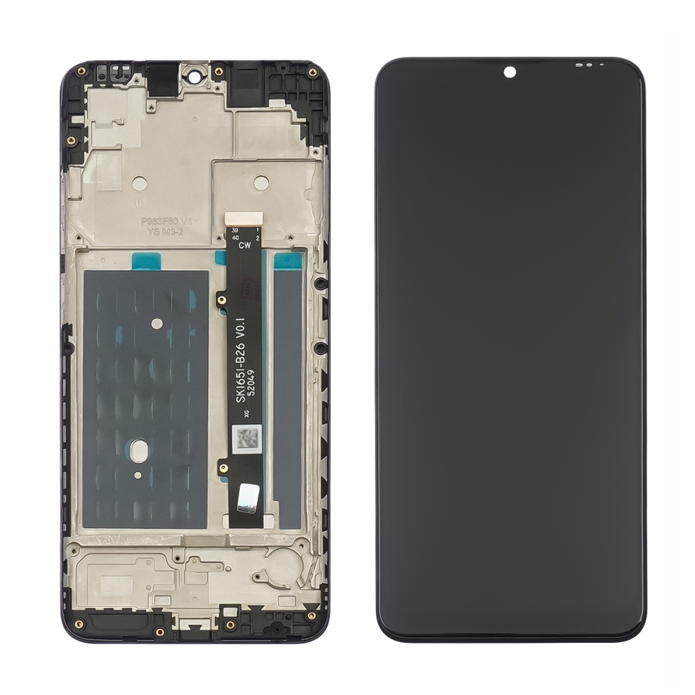 Дисплей для ZTE Blade A51 с чёрным тачскрином и корпусной рамкой