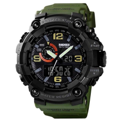Skmei 1520AG Black-Military Wristband. SALE