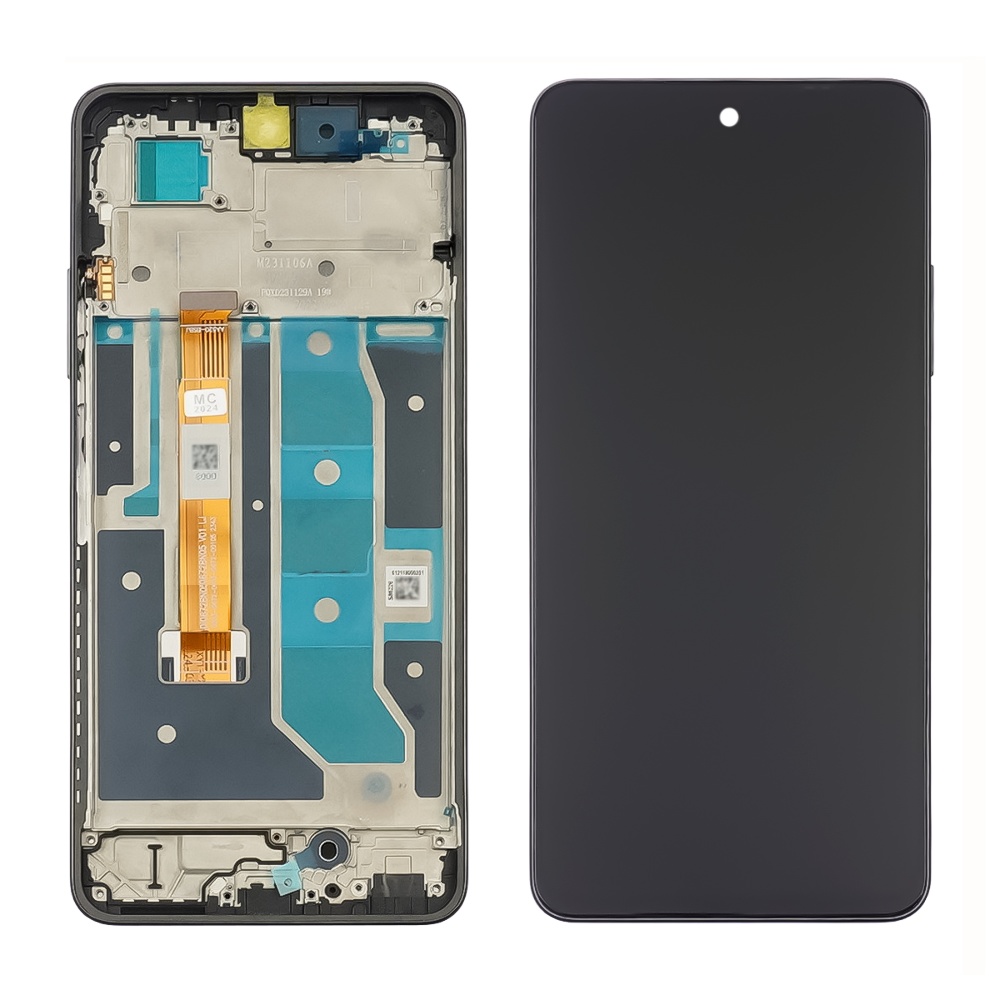 Дисплей для Realme C67 (5G) с чёрным тачскрином и корпусной рамкой