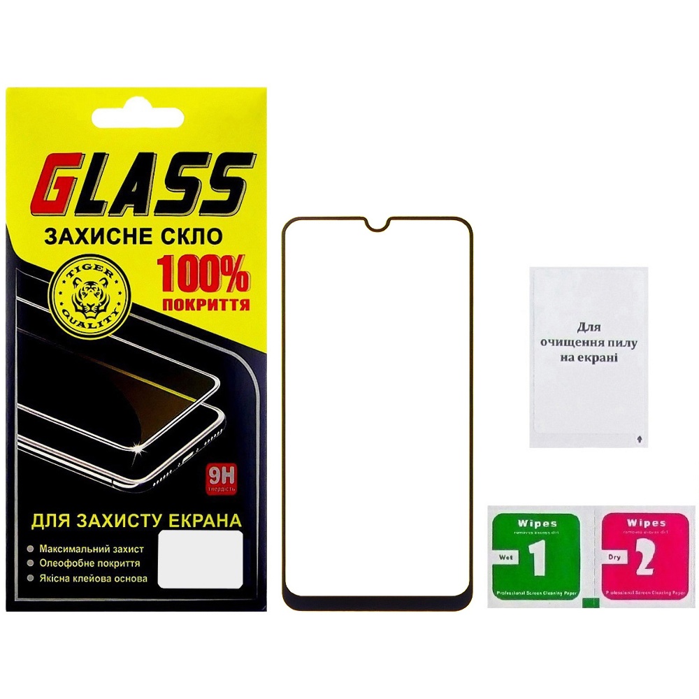 Защитное стекло для Samsung A205 A20 (2019) Full Glue (0.3 мм, 2.5D, чёрное)