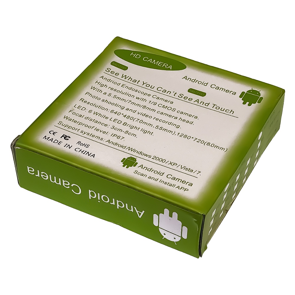 Эндоскоп цифровой , камера 640x480, влагозащита IP67, L=150мм, USB A/Micro/Type C