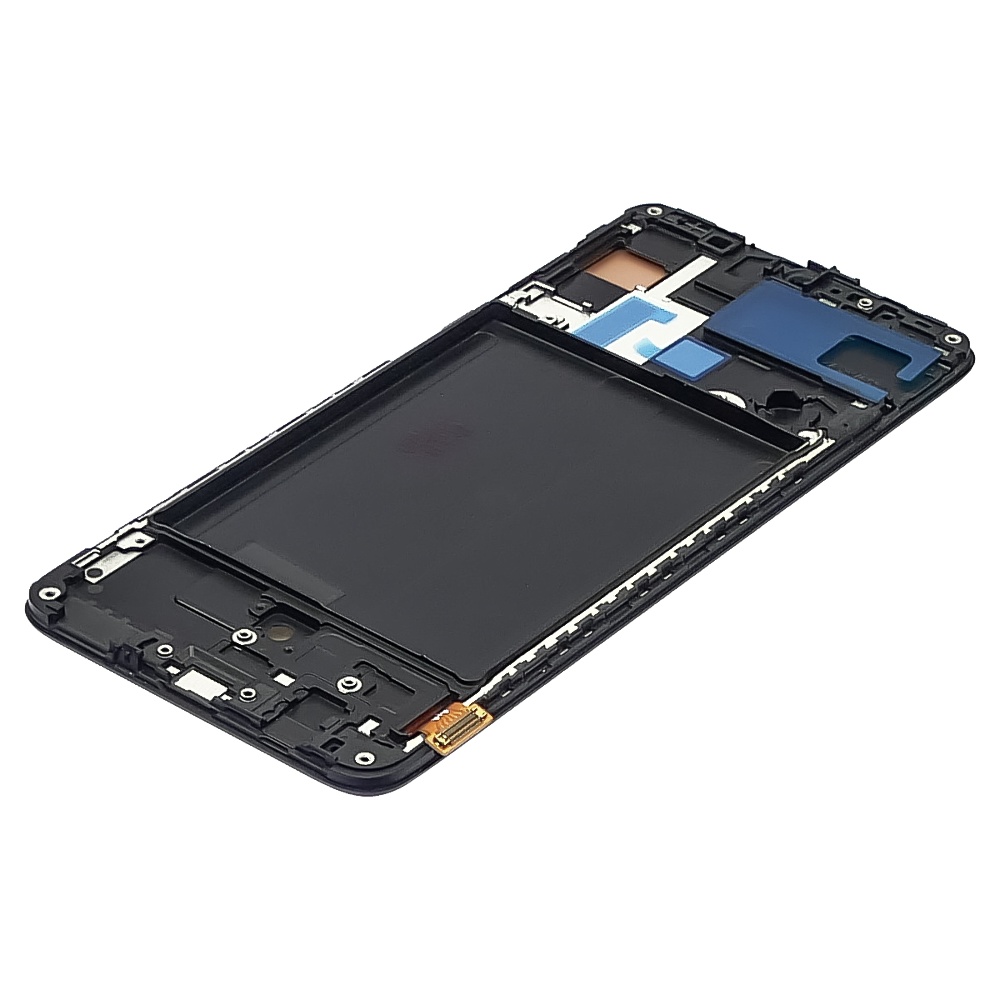 Дисплей для Samsung A705 Galaxy A70 (2019) с чёрным тачскрином и чёрной корпусной рамкой (с широким ободком) OLED