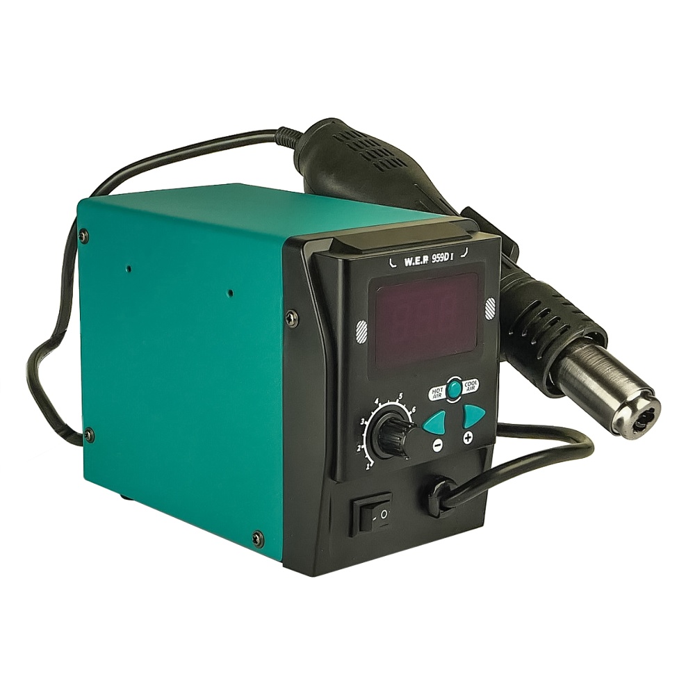 Паяльная станция WEP 959D-I, фен, цифровая индикация, 700W, t 100-500 C
