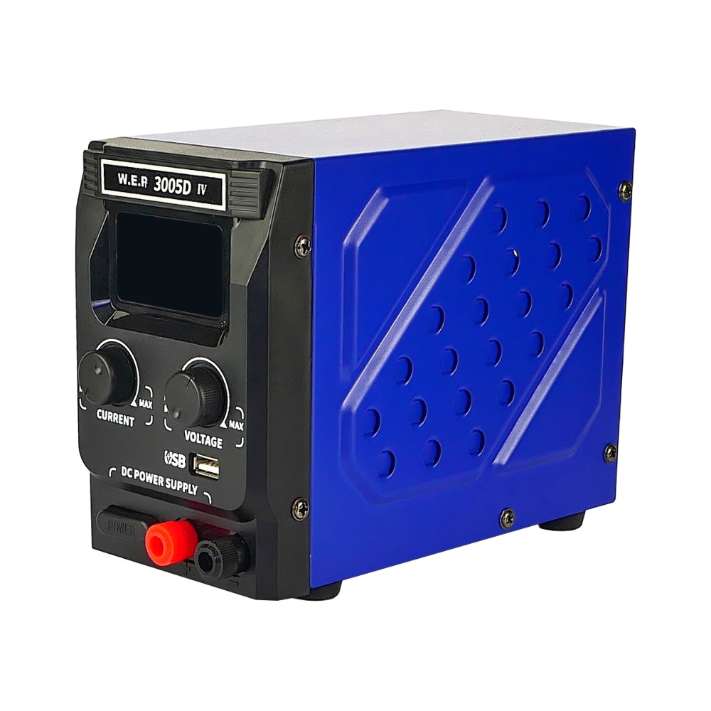 Блок питания лабораторный WEP 3005D-IV, 30V, 5A, импульсный, с цифровой индикацией (V/A/W), USB fast charge