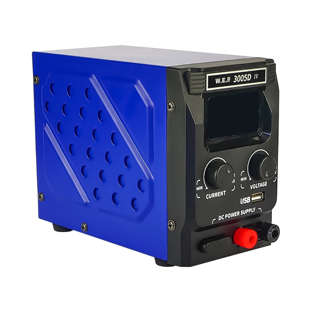 Блок питания лабораторный WEP 3005D-IV, 30V, 5A, импульсный, с цифровой индикацией (V/A/W), USB fast charge