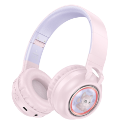 Беспроводные наушники Hoco W50 накладные pink