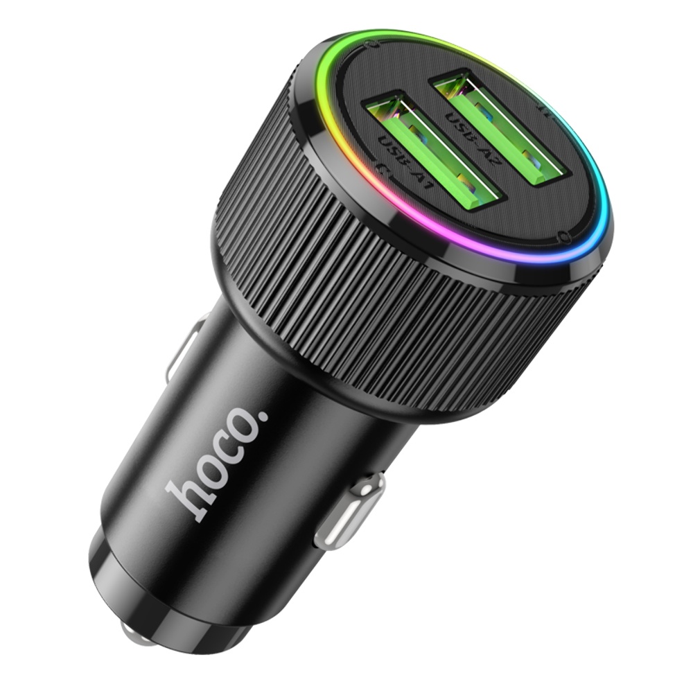 Автомобильное зарядное устройство Hoco NZ14 2 USB PD 36W black