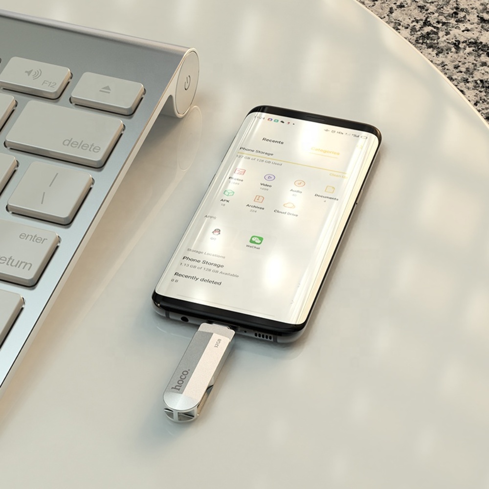 USB накопитель Hoco UD10 32GB Wise Type-C/ USB3.0 стальной