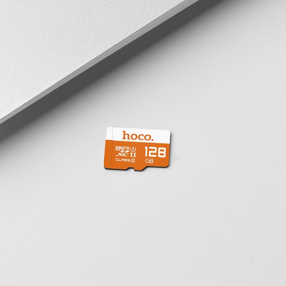 Карта памяти Hoco TF SDXC 128GB high speed оранжевая