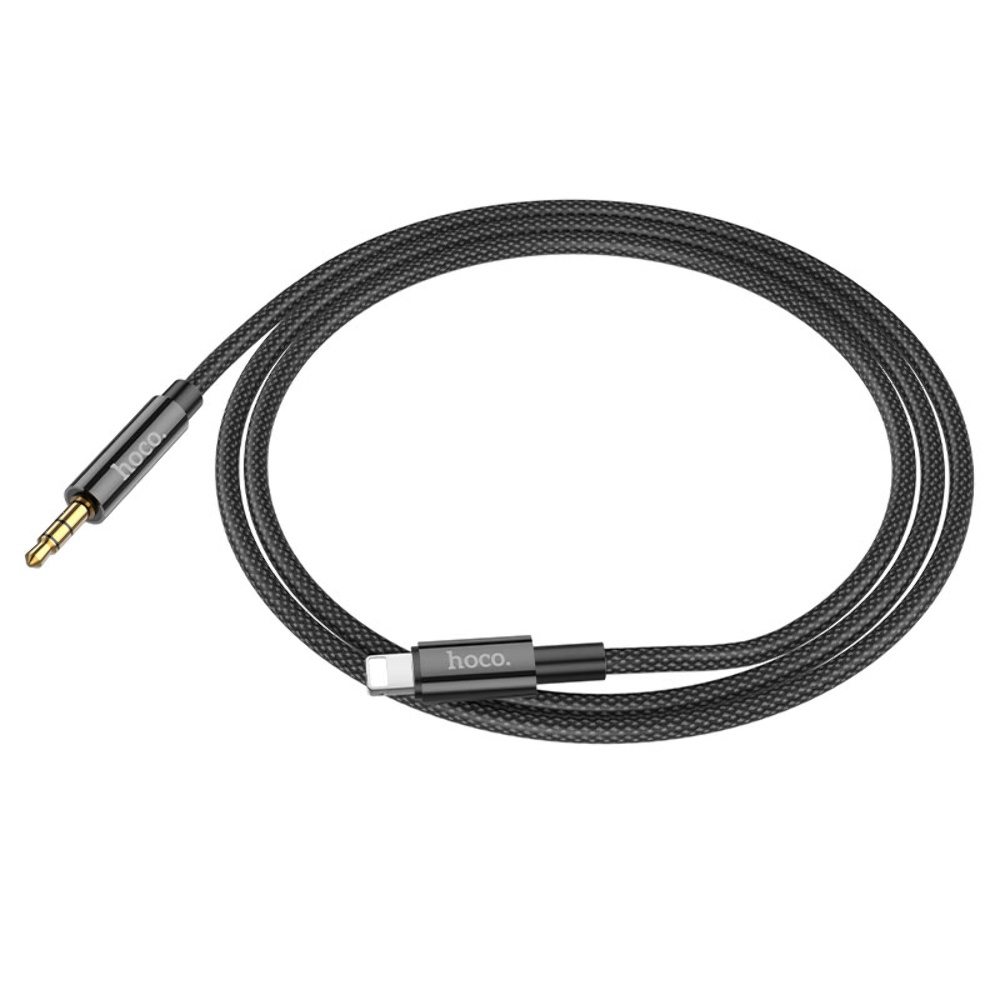 AUX кабель Hoco UPA19 Lightning to Jack 3.5 1m черный