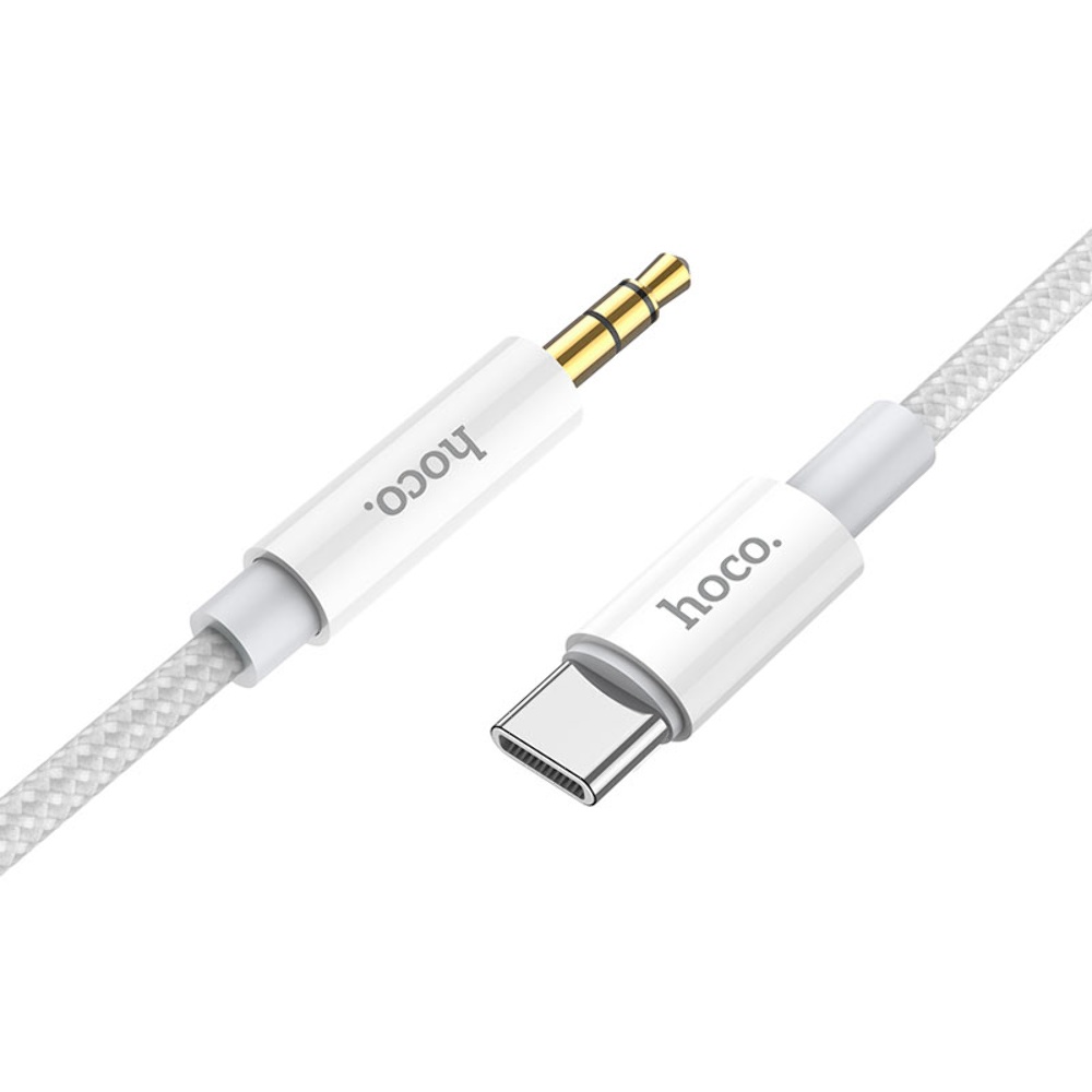 AUX кабель Hoco UPA19 Type-C to Jack 3.5 1m серебристый
