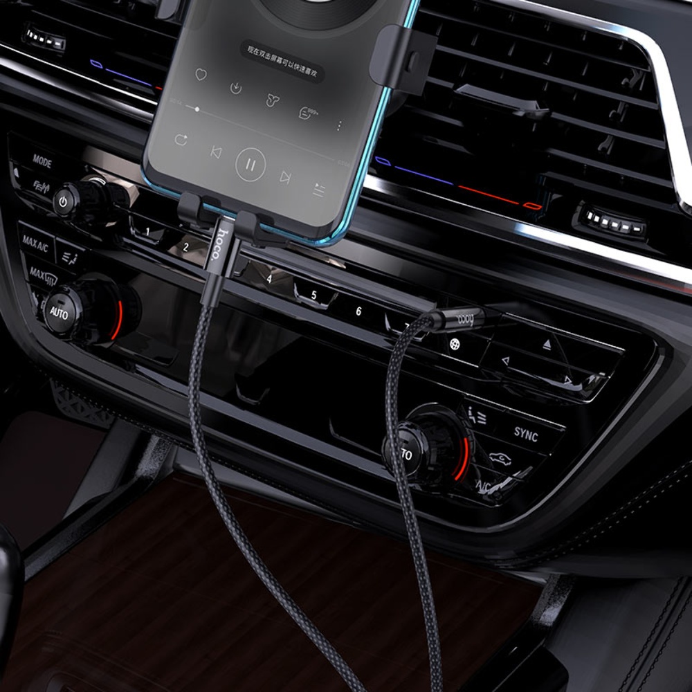 AUX кабель Hoco UPA19 Type-C to Jack 3.5 1m черный