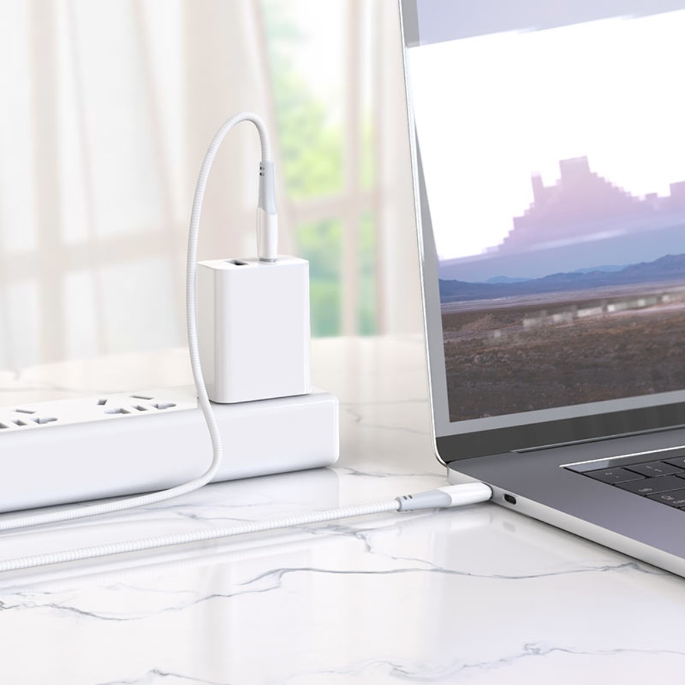 Кабель Hoco X70 Type-C to Type-C PD 60W 1m white