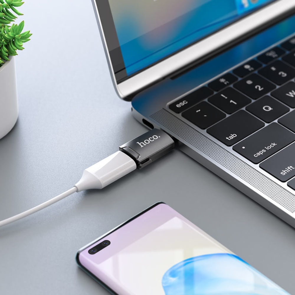 Адаптер переходник Hoco UA19 4K Type-C to HDMI (F) серый