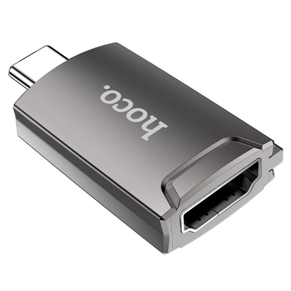 Адаптер переходник Hoco UA19 4K Type-C to HDMI (F) серый