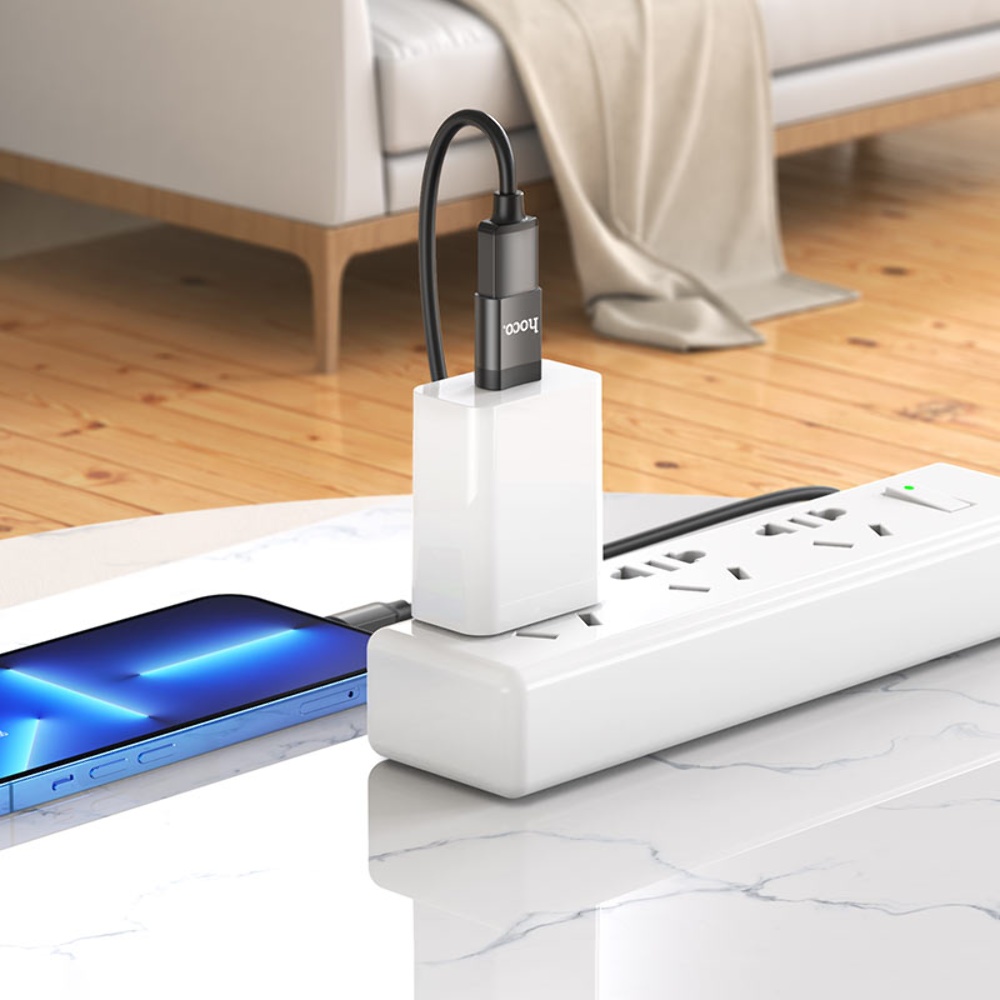 Адаптер переходник Hoco UA17 Type-C to USB 3.0 (F) черный