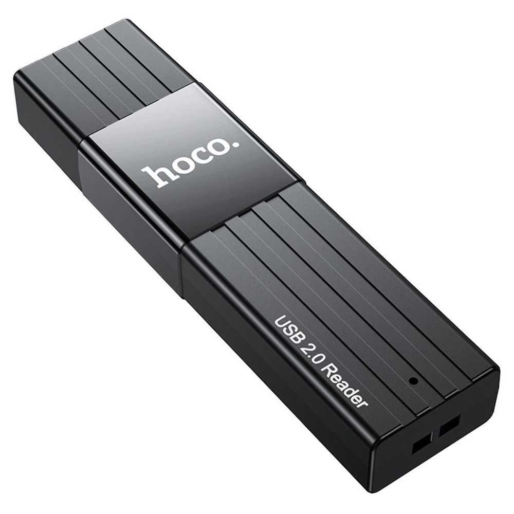 Адаптер переходник Hoco HB20 USB 2.0 to SD/ TF черный