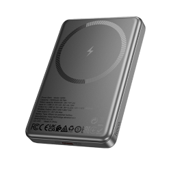 Power bank Hoco Q26A 10000mAh PD 20W магнитный с функцией беспроводной зарядки metal gray Power bank Hoco Q26A 10000mAh PD 20W магнитный с функцией беспроводной зарядки metal gray