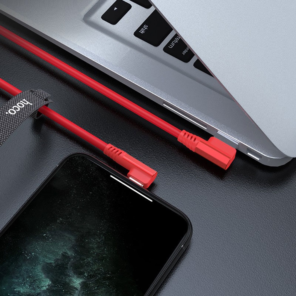 Кабель Hoco U83 USB to Lightning 1.2m red