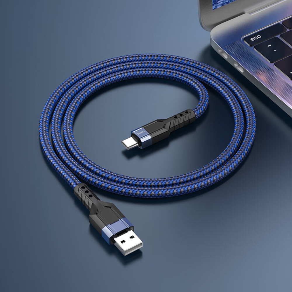 Кабель Hoco U110 USB to Type-C 1.2m blue