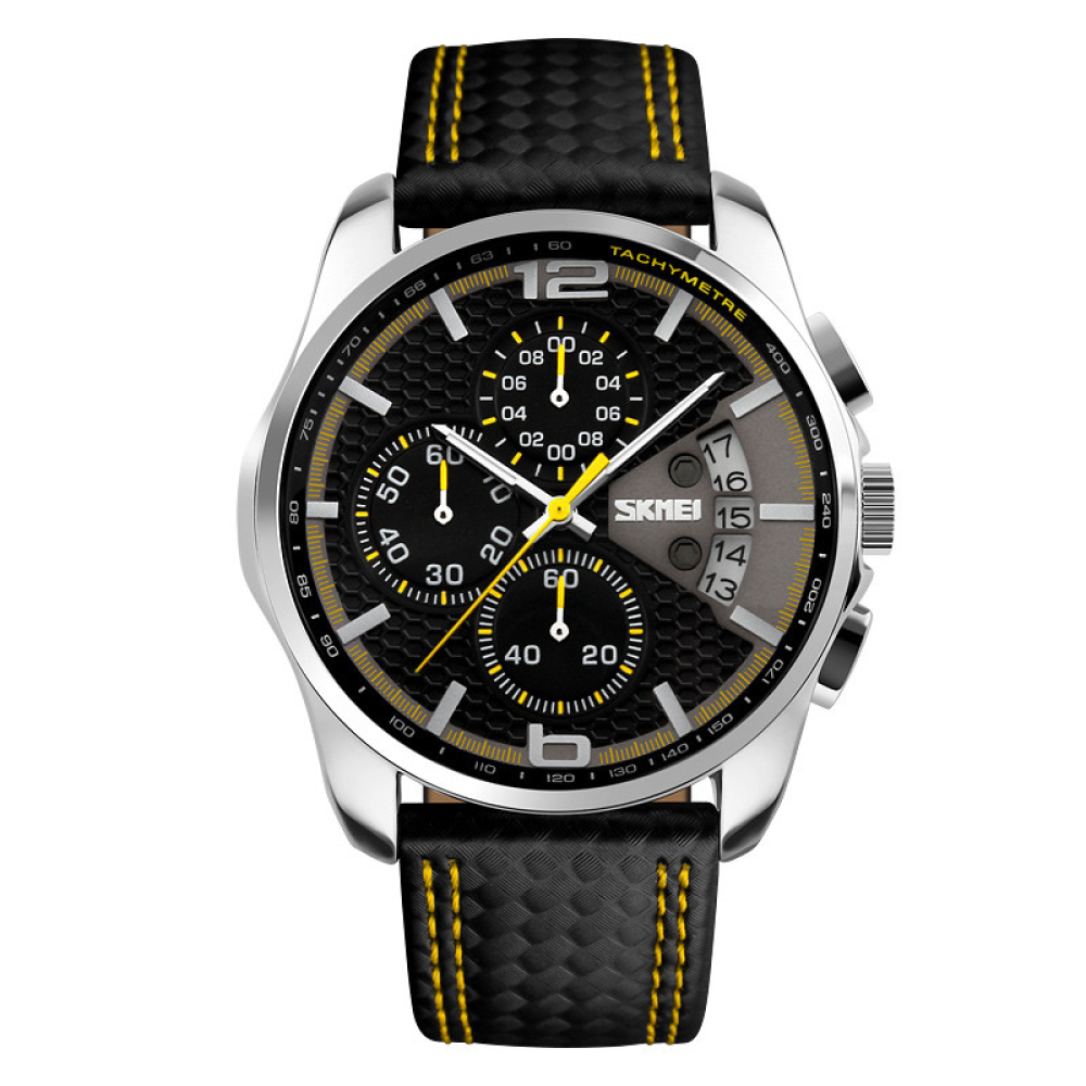Skmei 9106YL Silver-Black-Yellow SALE