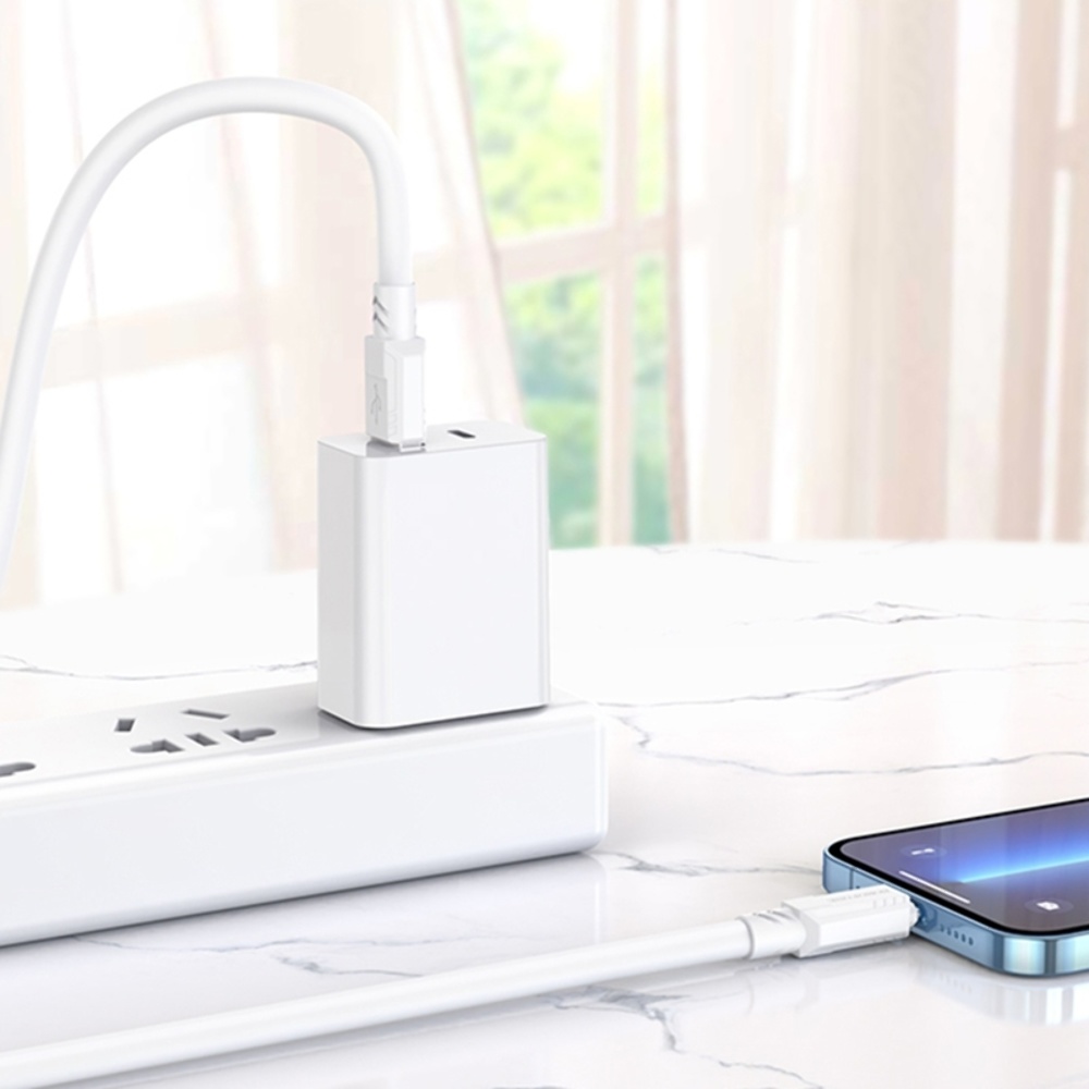 Кабель Borofone BX81 USB to Lightning 1m white