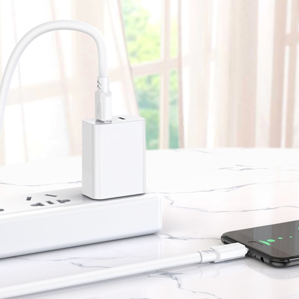 Кабель Borofone BX81 USB to MicroUSB 1m white