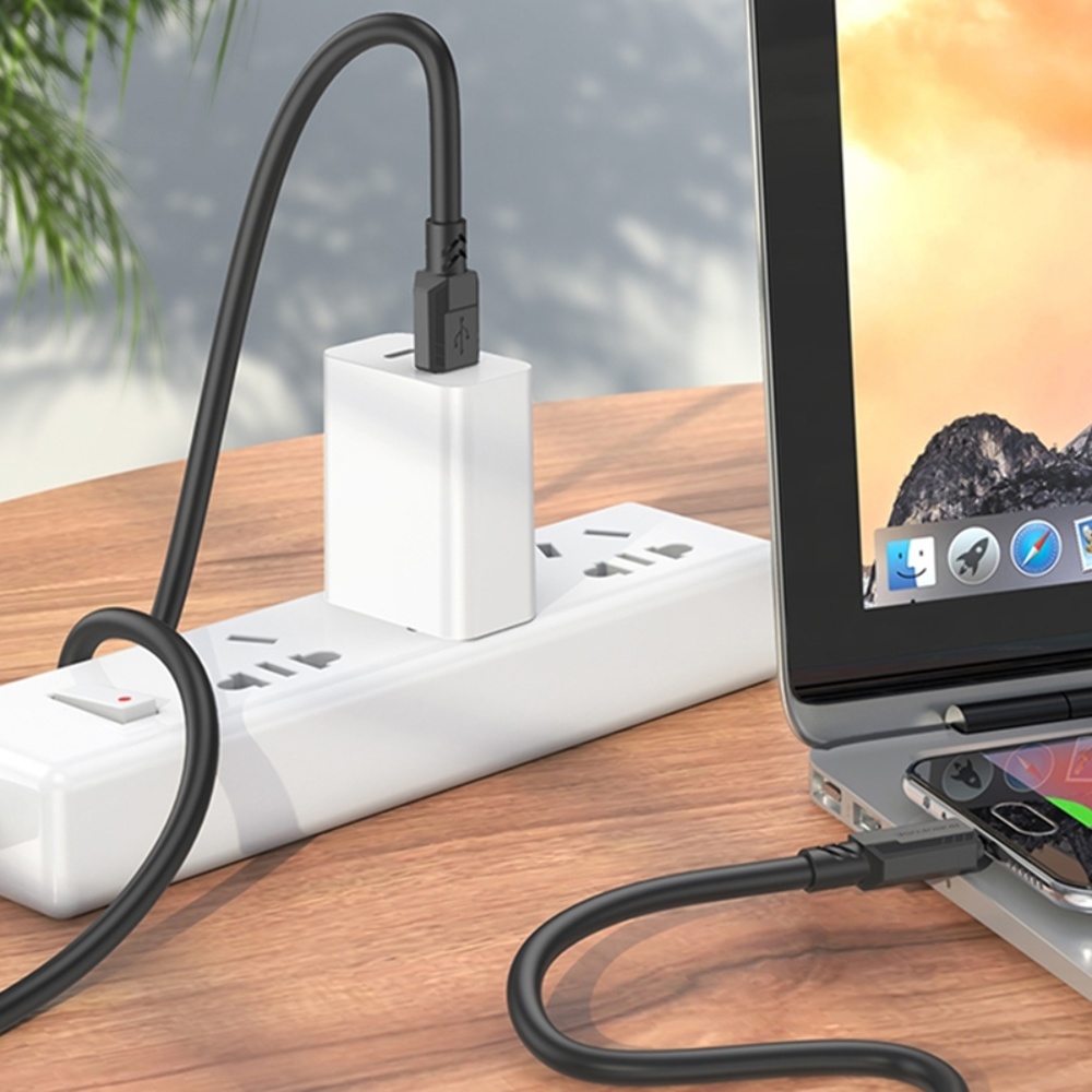 Кабель Borofone BX81 USB to MicroUSB 1m black