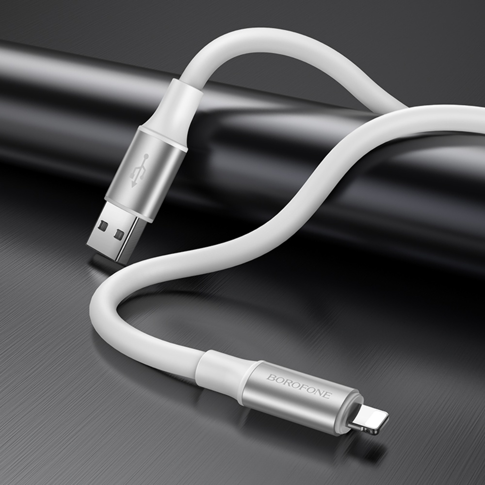 Кабель Borofone BX82 USB to Lightning 1m white