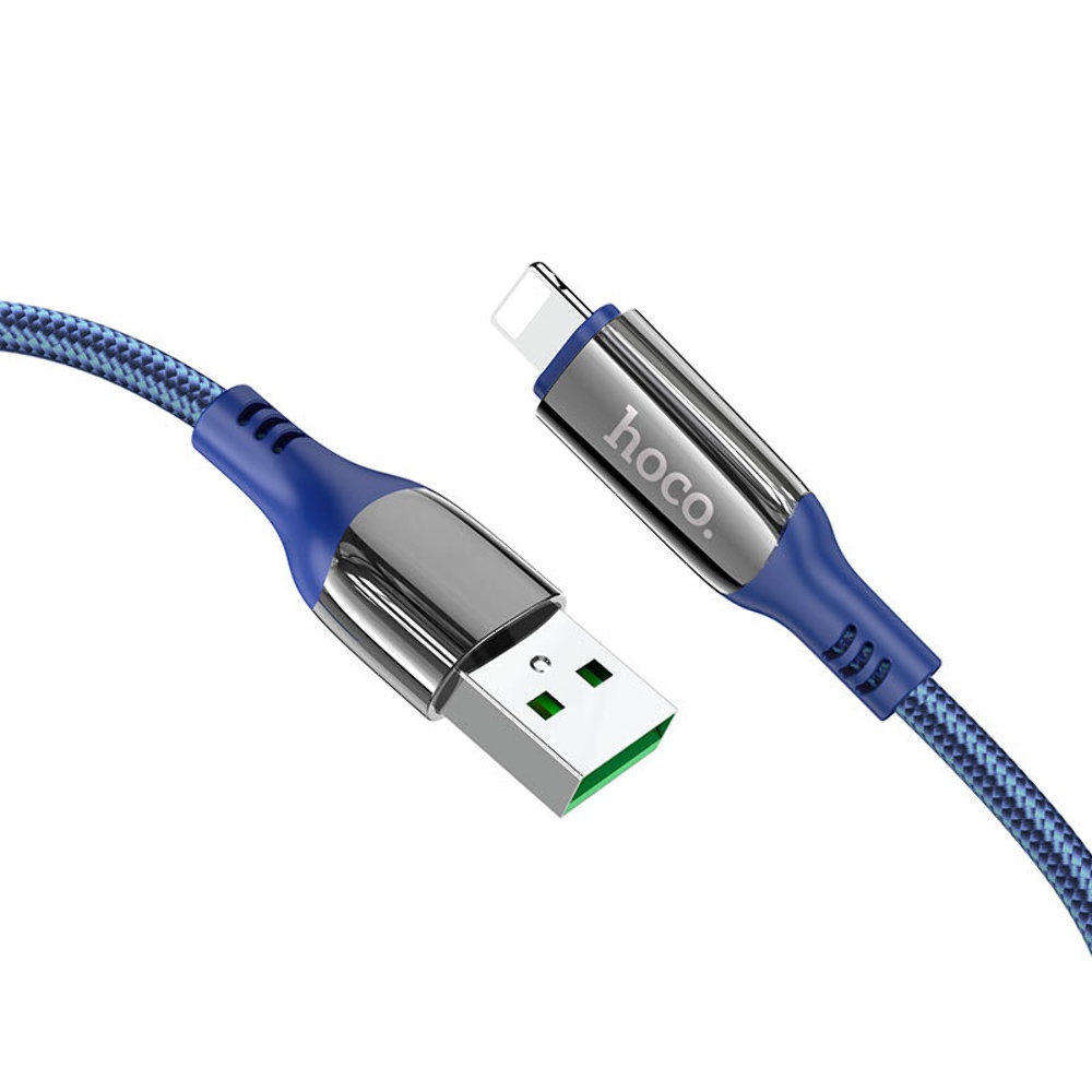 Кабель Hoco S51 с дисплеем USB to Lightning 1.2m blue