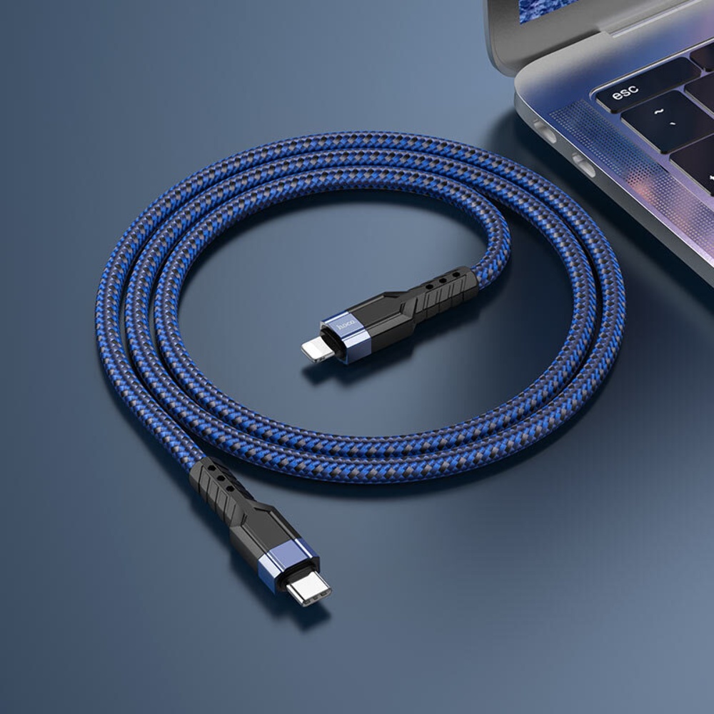 Кабель Hoco U110 Type-C to Lightning PD 1.2m blue