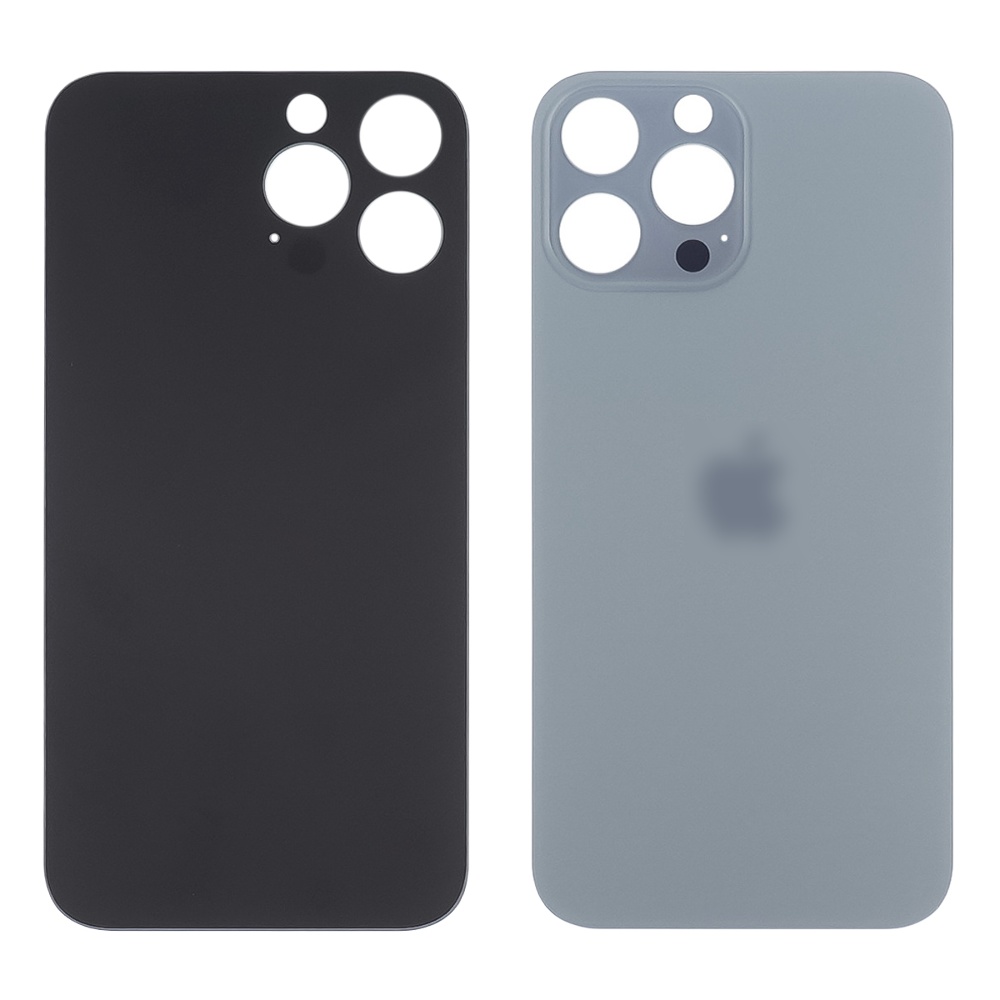 Заднее стекло корпуса для Apple iPhone 13 Pro Max Sierra Blue (синее) маленький вырез под камеру