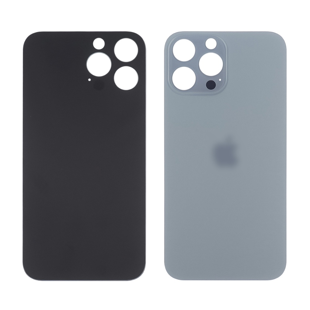 Заднее стекло корпуса для Apple iPhone 13 Pro Sierra Blue (синее) маленький вырез под камеру