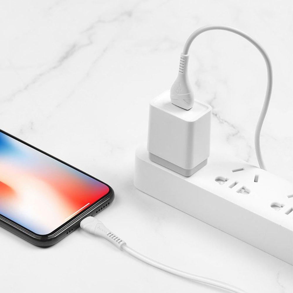 Кабель Hoco X37 USB to Lightning 1m white